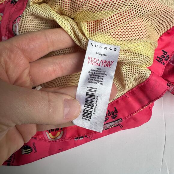 Nutmeg Peppa Pig Pink Hooded Rain Jacket - 18-24 Months - Picture 4 of 5